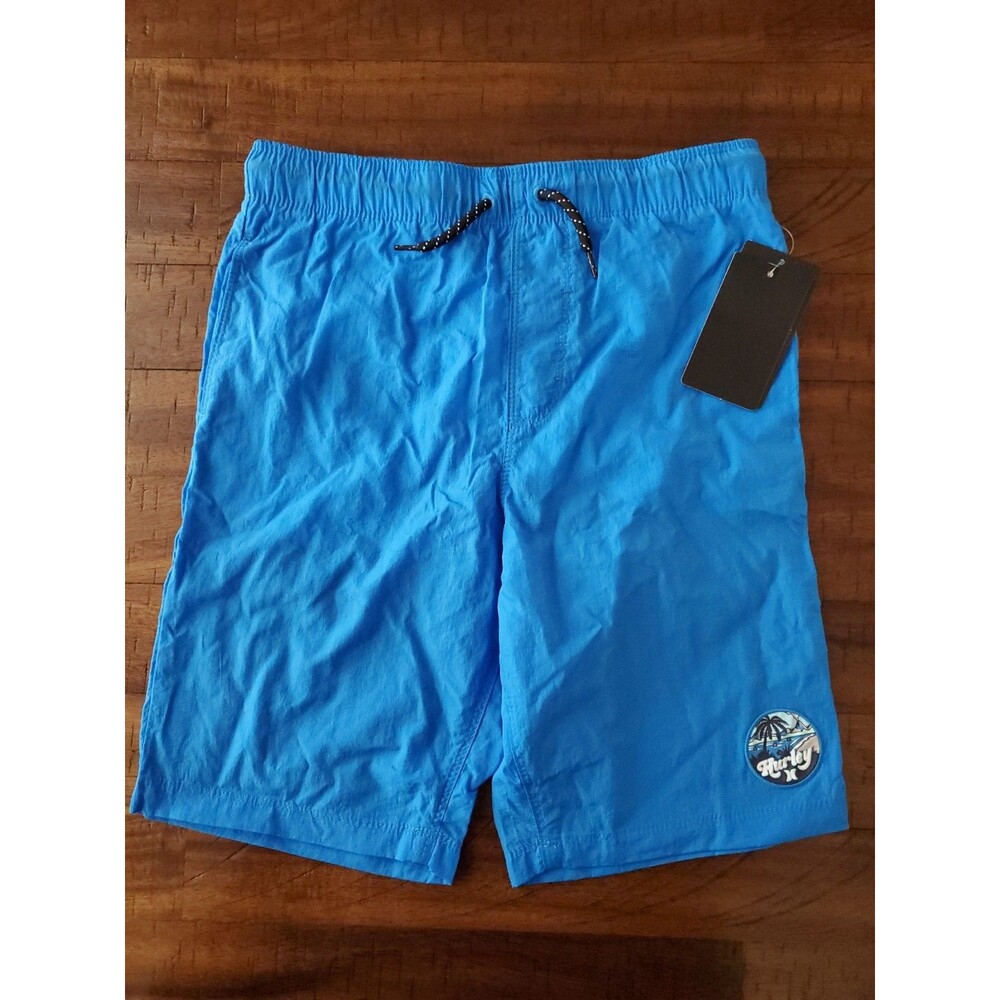 NWT Boys Hurley Hybrid Quick-Dry Blue Swim Trunks - Size M